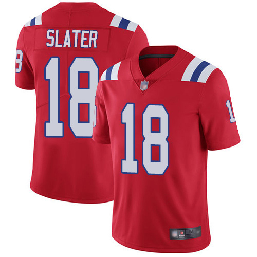 New England Patriots Football 18 Vapor Limited Red Men Matthew Slater Alternate NFL Jersey
